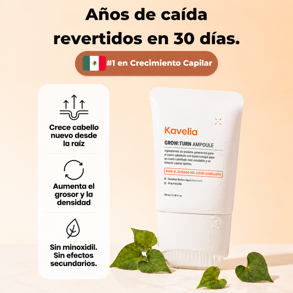 Kavelia™ Sérum Capilar Revive + Crecimiento